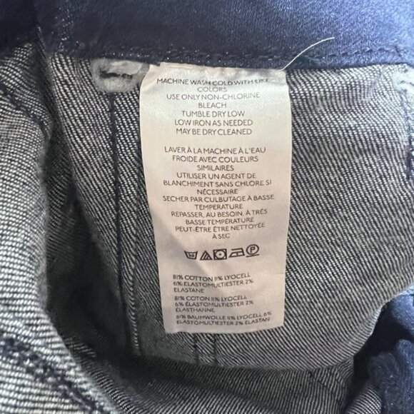 Maeve Anthropologie The Colette Jeans Womens 25P Blue High Rise Wide Leg Cropped - Picture 9 of 15